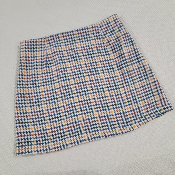 Sadie & Sage Multicolor Houndstooth Women's Skirt Size Large - Picture 4 of 10